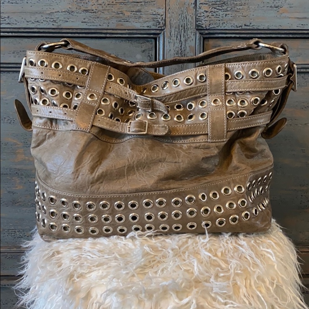Rebecca Minkoff grommet satchel hobo